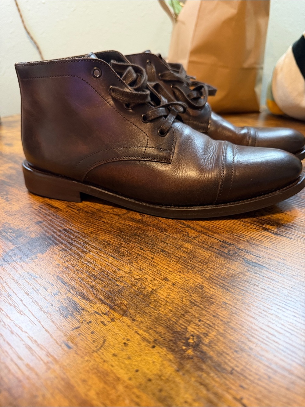 Thursday Boot Company Cadet Men's Leather Cap-Toe Chukka Boots - Brown